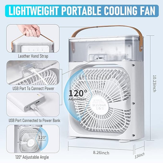 Mini Portable Cooler Fan With Light